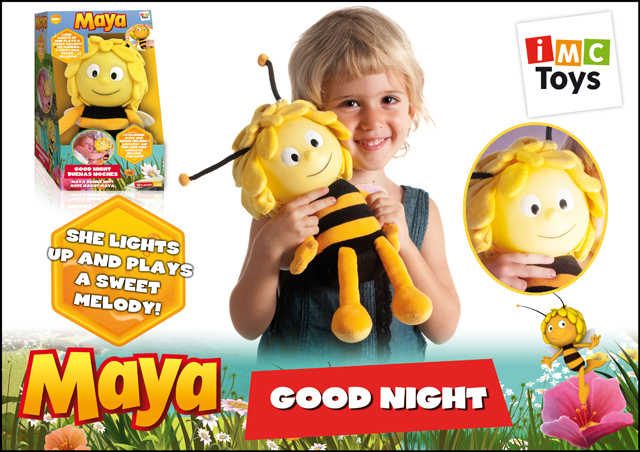 Ночник-мягкая игрушка Пчелка Майя со светом и звуком