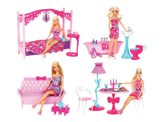 Набор Барби Кукла+полный комплект мебели