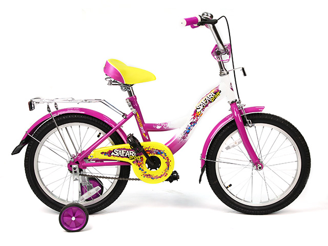 Велосипед 18 Proff GT7822 2-х колесный пер/зад тормоз багажник желто-фиолетовый