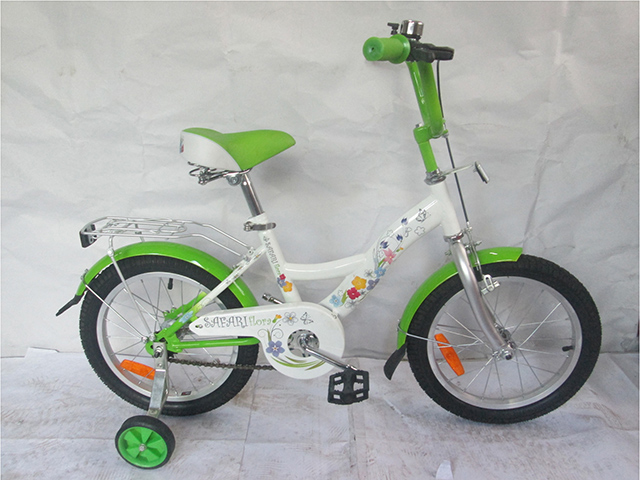 Велосипед 18 Flora GT7886 2-х колесный пер/зад тормоз багажник зеленый