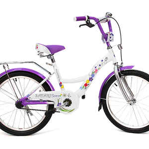 Велосипед 20 Flora GT7887 2-х колесный пер/зад тормоз багажник фиолетовый