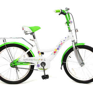 Велосипед 20 Flora GT7888 2-х колесный пер/зад тормоз багажник зеленый