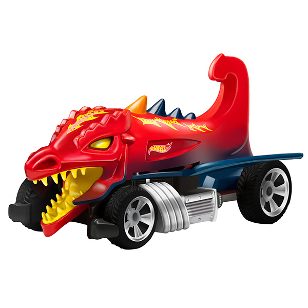 Машинка Hot Wheels со светом и звуком дракон красная 13,5 см
