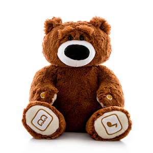 Новейший интерактивный плюшевый медведь Luv n Learn коричневый