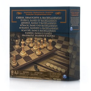 Spin Master Настольная игра 3-в-1 (шахматы, шашки, нарды)