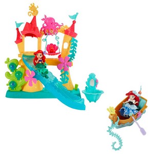 Princess Замок Ариель для игры с водой + маленькая кукла Принцесса и лодка